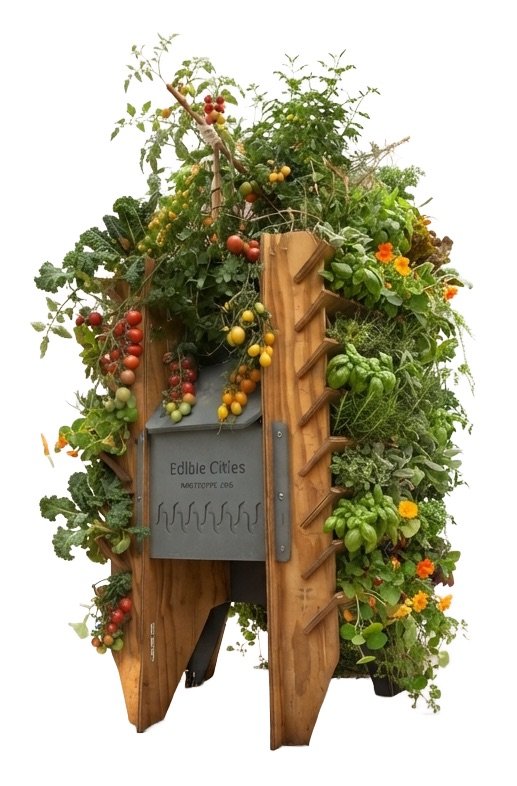 Edible Cities vertical garden and composting tower